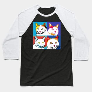 Turkish Van Pop Art - Cat Lover Gift Baseball T-Shirt